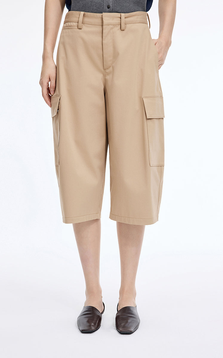 Pants / JNBY Relaxed Cargo Cropped Pants Paper Brown