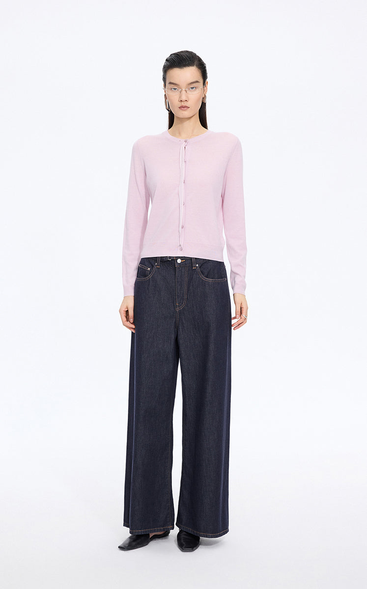 Pants / JNBY Relaxed Wide-Leg Cotton-Lyocell Blend Jeans