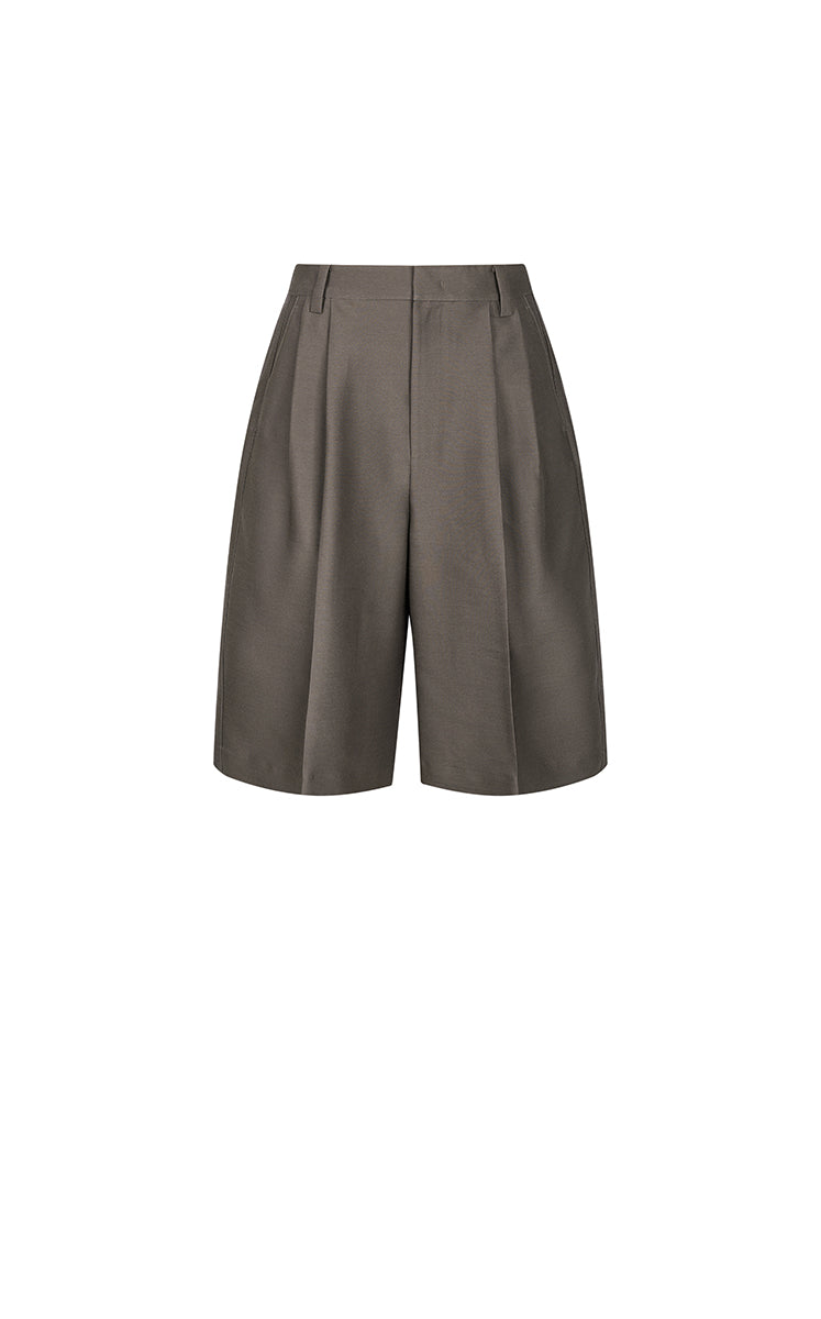 Pants / JNBY Silk Wool Wide-Leg Cropped Pants