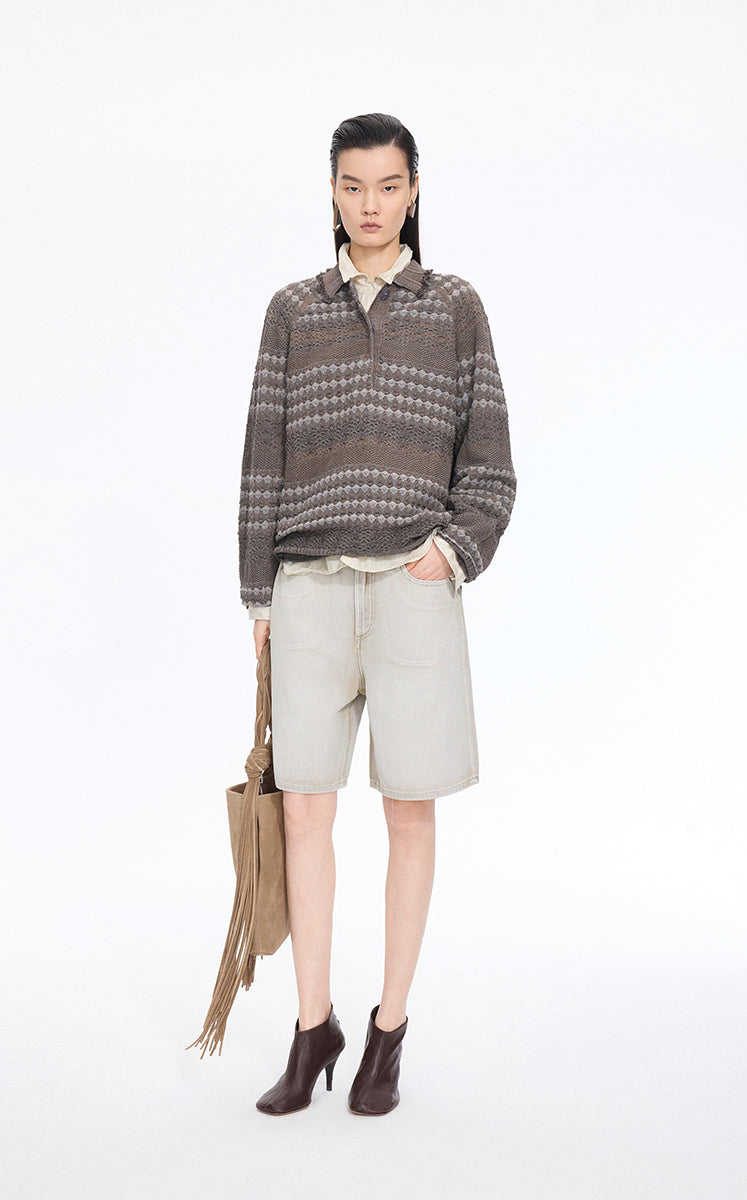 Pants / JNBY Straight-Leg Mid-Length Denim Pants