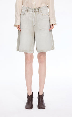 Pants / JNBY Straight-Leg Mid-Length Denim Pants Khaki Denim