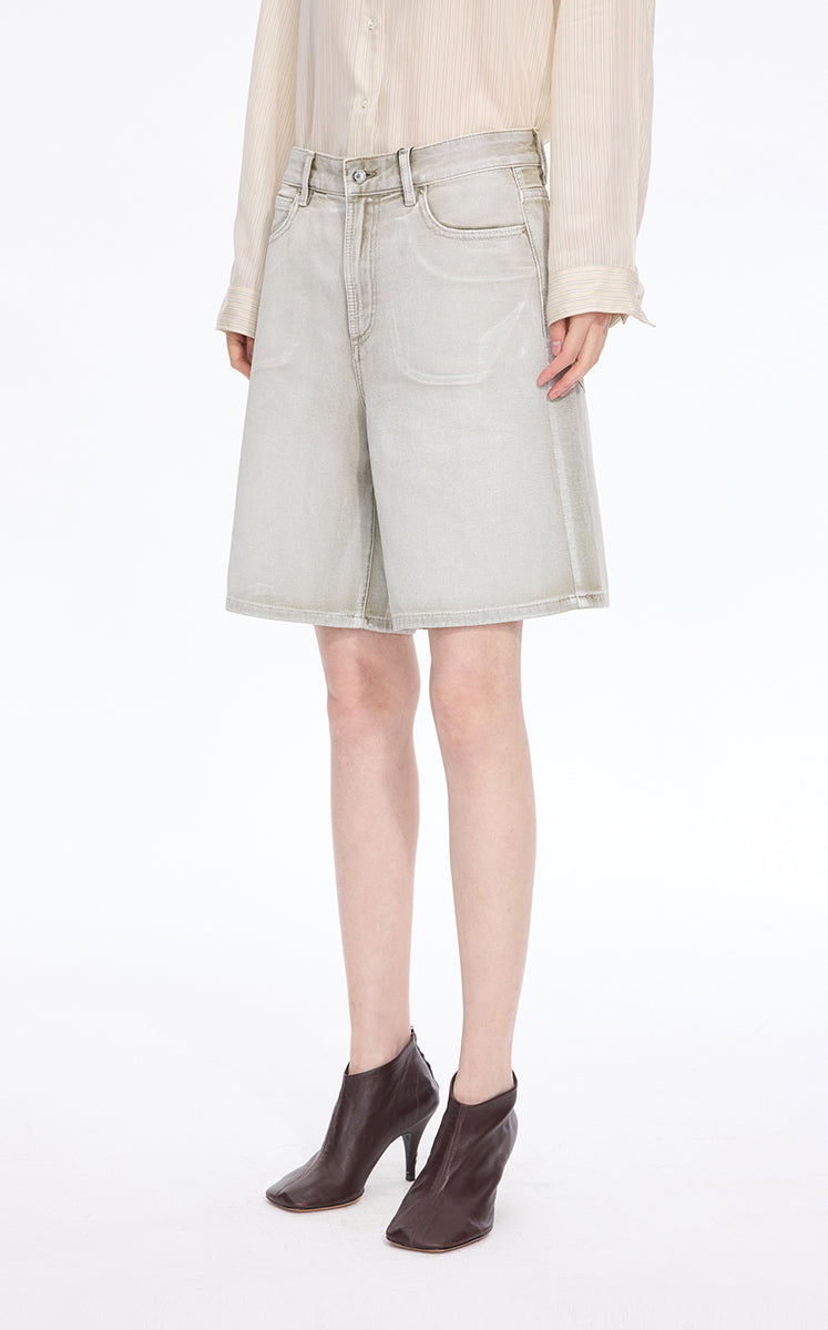Pants / JNBY Straight-Leg Mid-Length Denim Pants