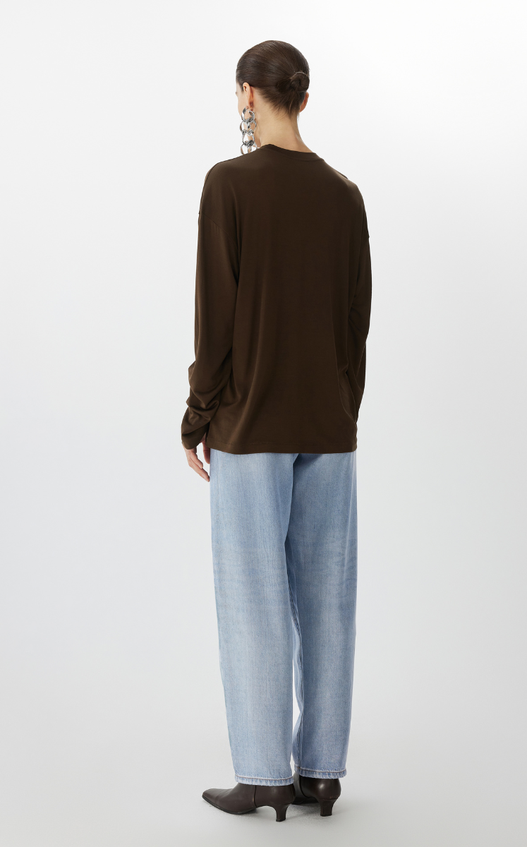 Pants / JNBY Tapered Frayed Hem Denim Trousers