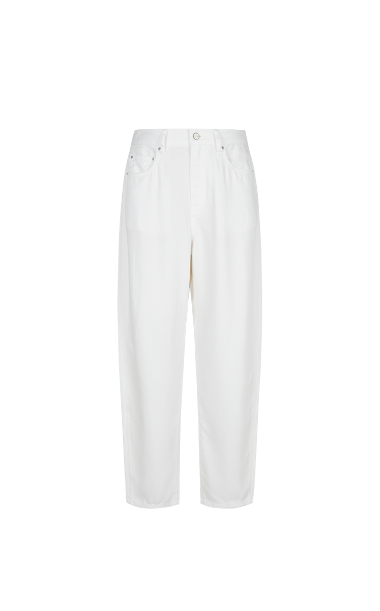 Pants / JNBY Tapered Frayed Hem Denim Trousers
