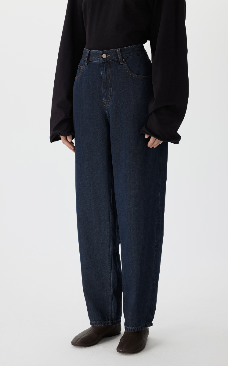 Pants / JNBY Tapered Frayed Hem Denim Trousers
