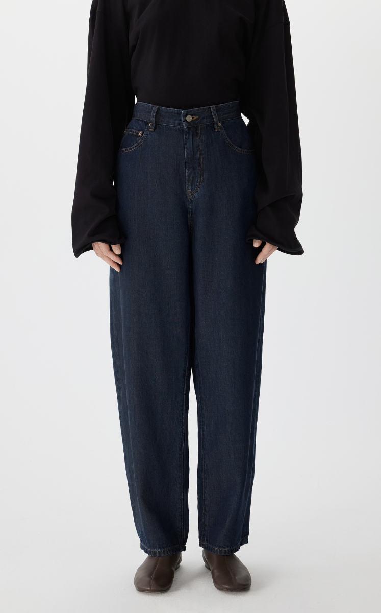 Pants / JNBY Tapered Frayed Hem Denim Trousers