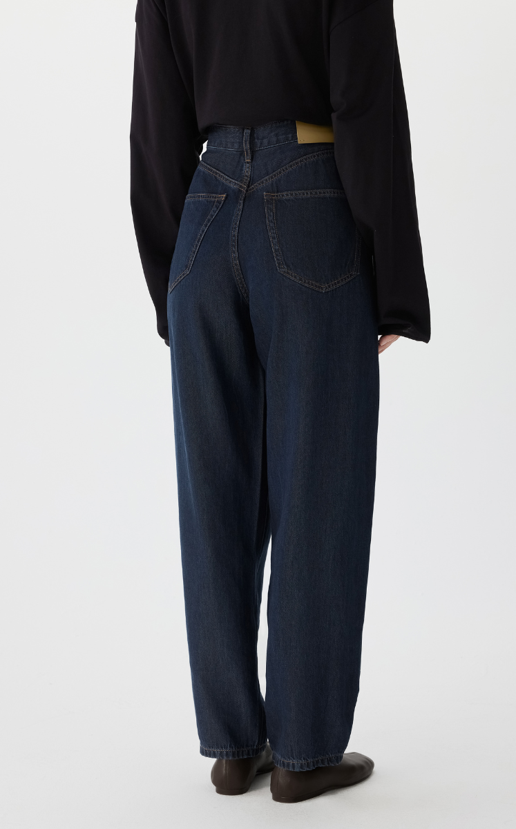 Pants / JNBY Tapered Frayed Hem Denim Trousers