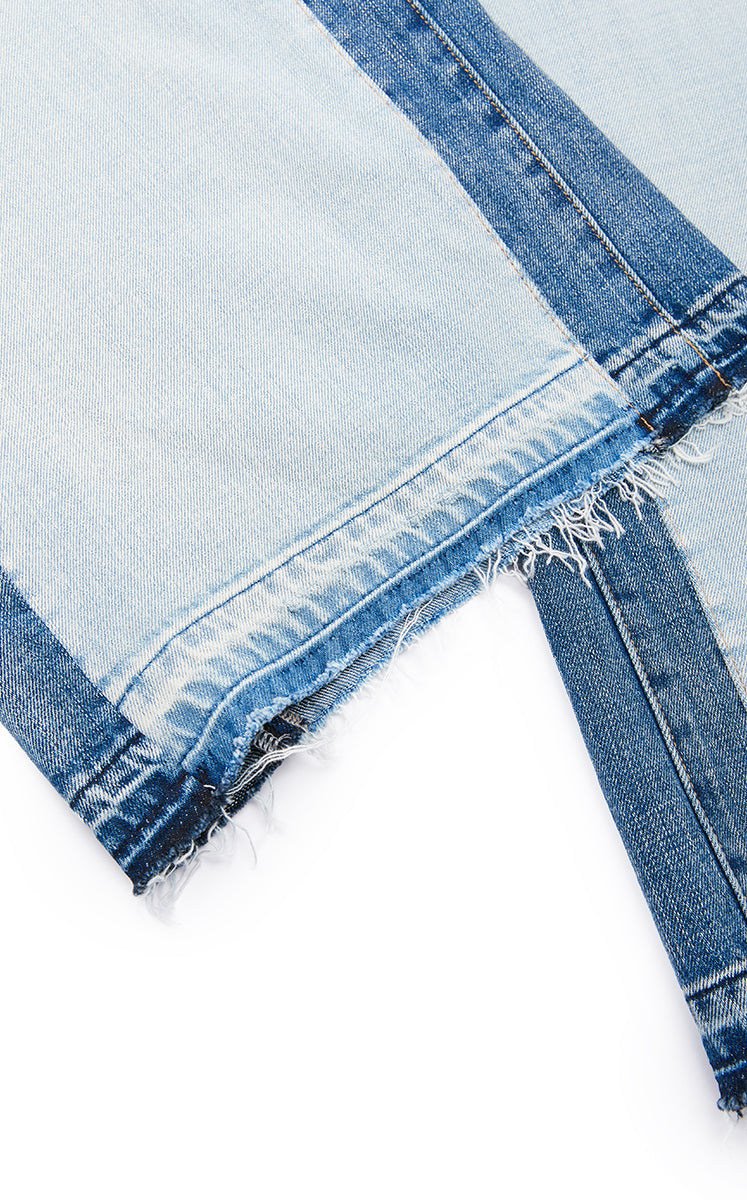 Pants / JNBY Wide-Leg Colorblock Denim Pants