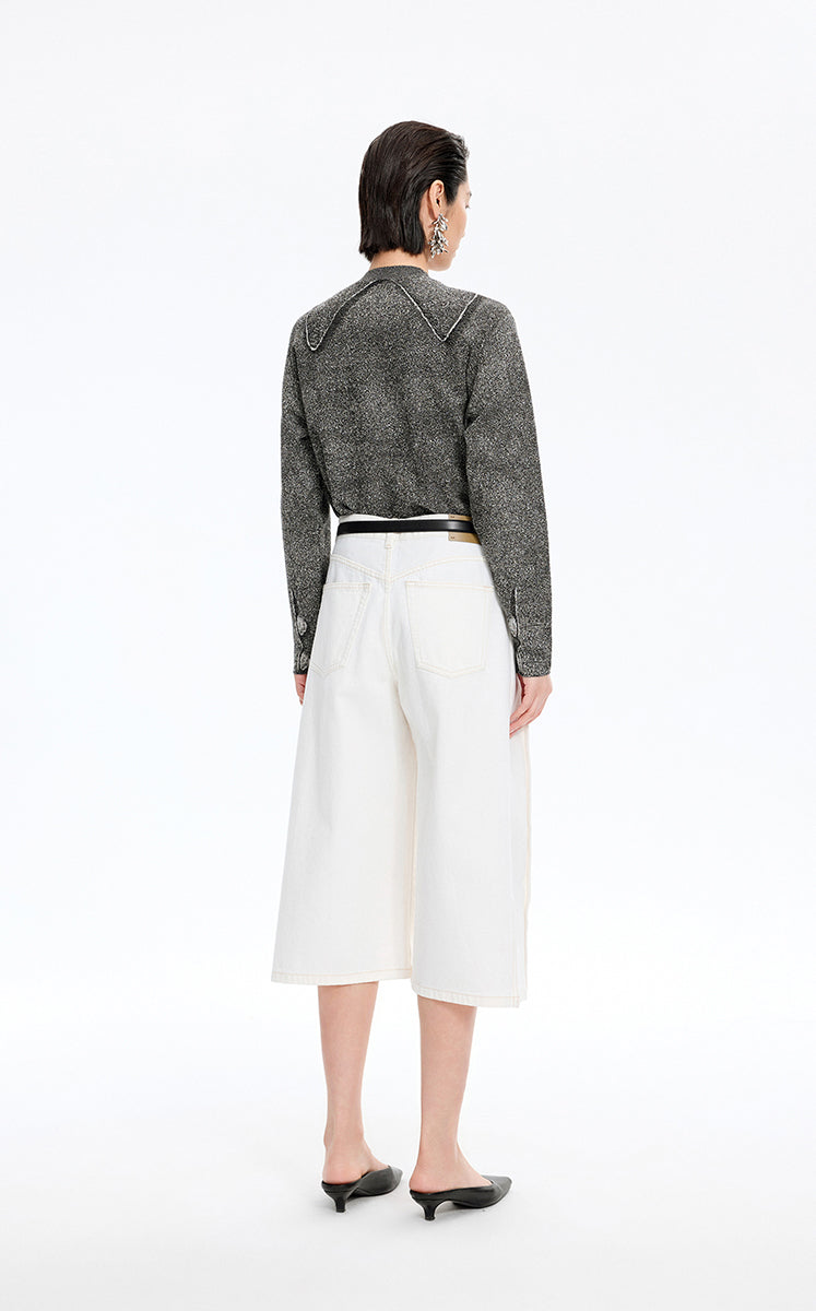 Pants / JNBY Wide-Leg Cropped Denim Pants