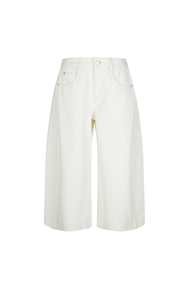 Pants / JNBY Wide-Leg Cropped Denim Pants