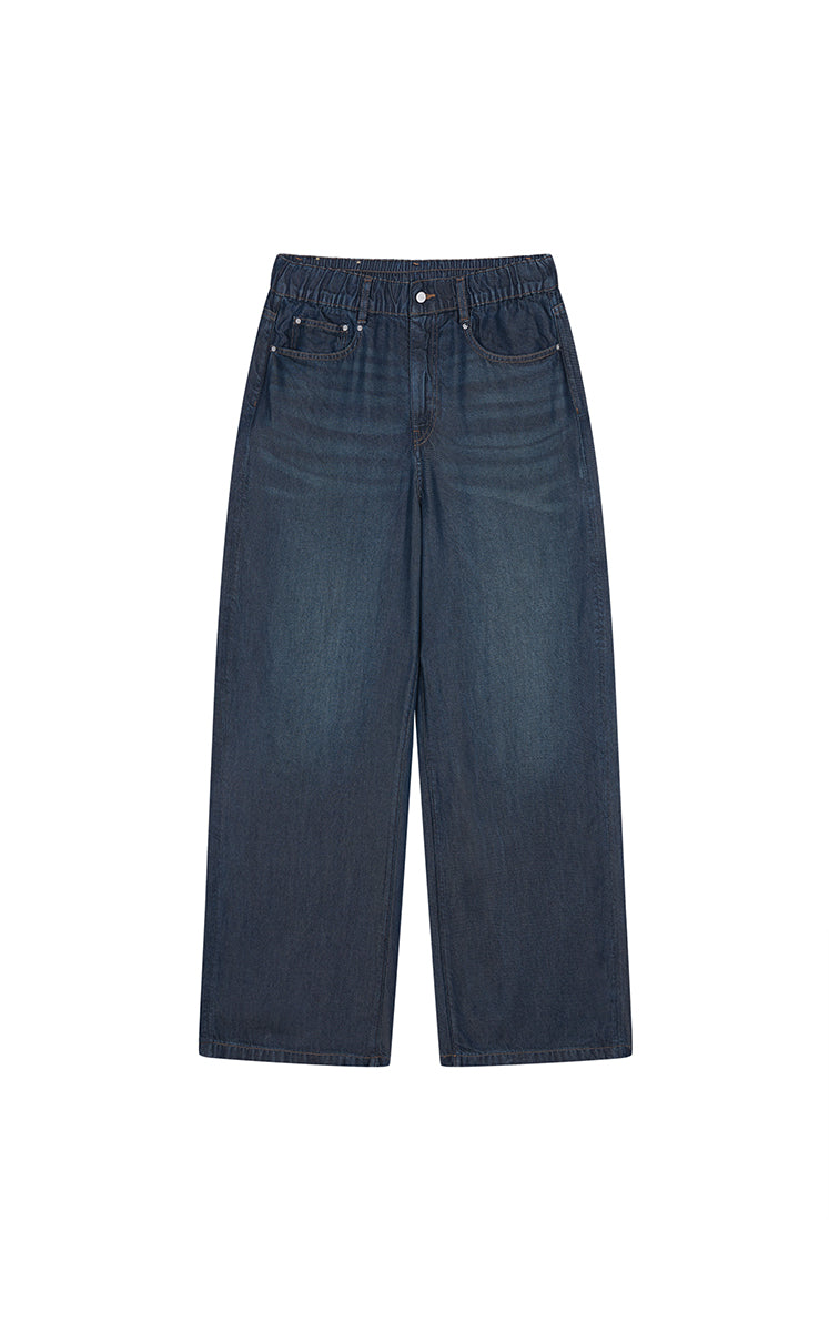 Pants / JNBY Wide-Leg Drawstring Lyocell Jeans