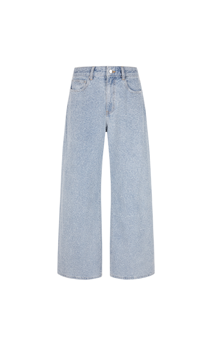 Pants / JNBY Wide-Leg Rolled Hem Denim Pants