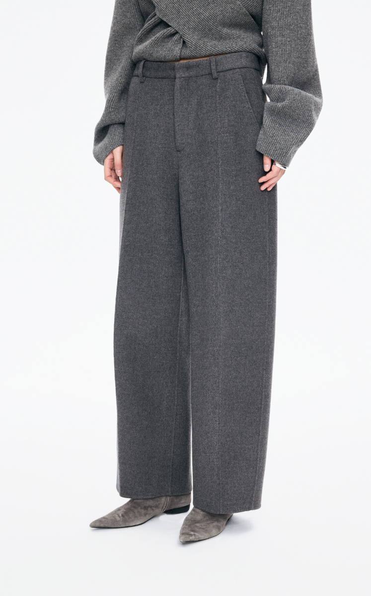 Pants / JNBY Wool-Blend Wide-Leg Trousers
