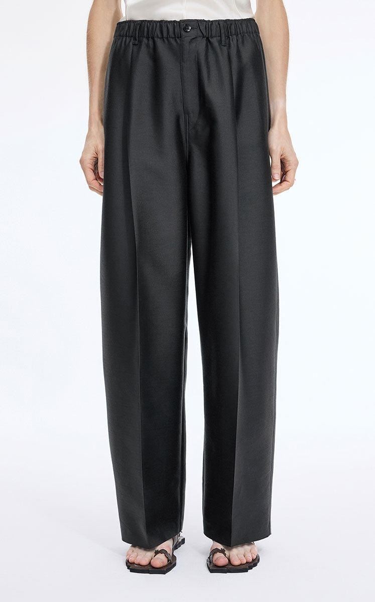 Pants / JNBY Wool-Silk Straight Loose Pants Grey