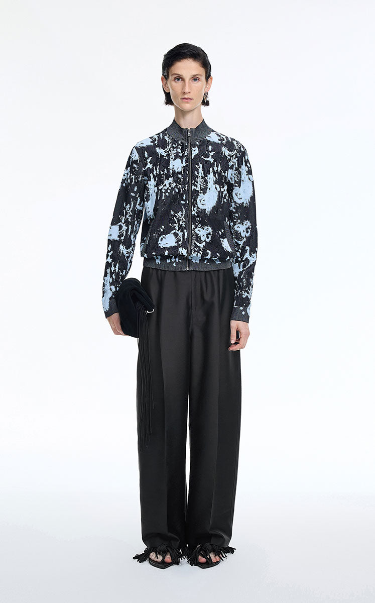 Pants / JNBY Wool-Silk Straight Loose Pants