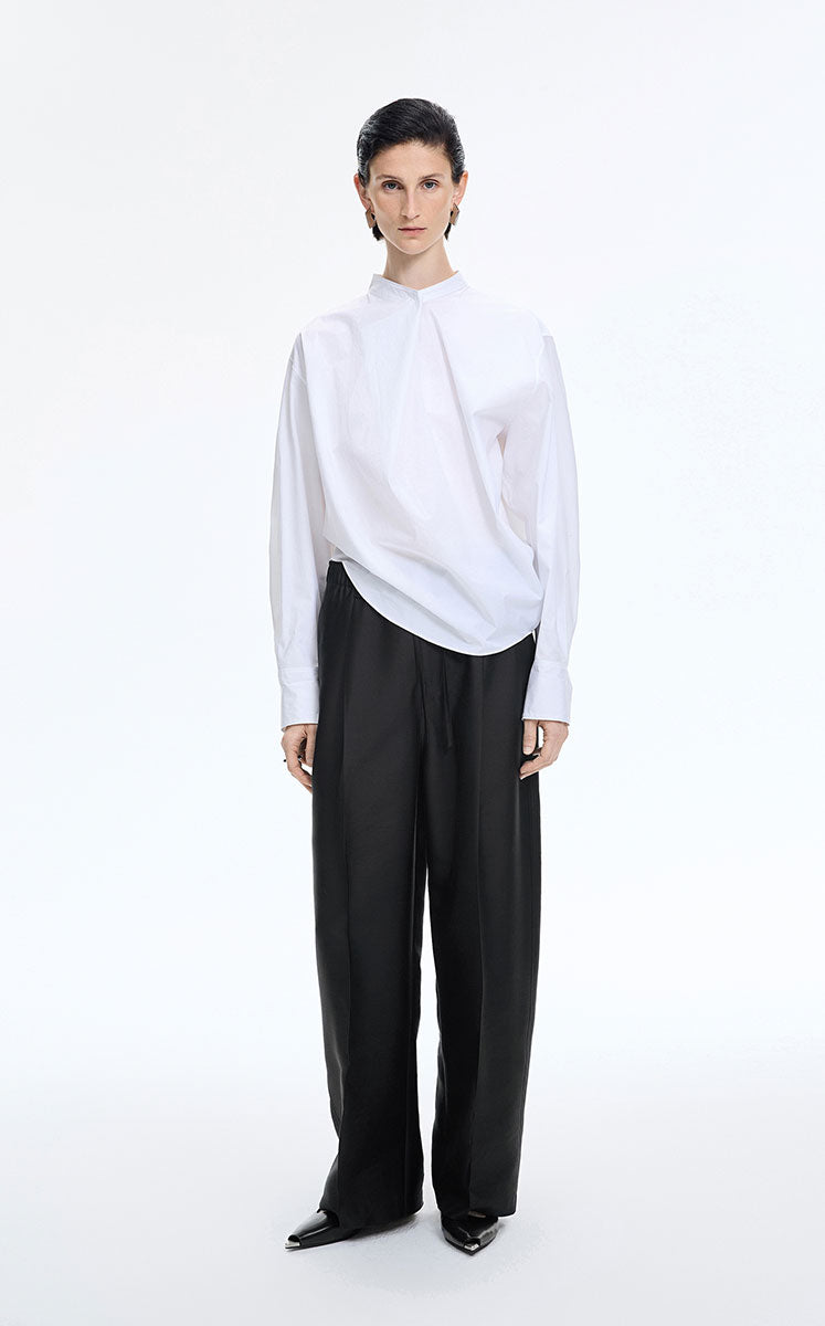 Pants / JNBY Wool-Silk Straight Loose Pants