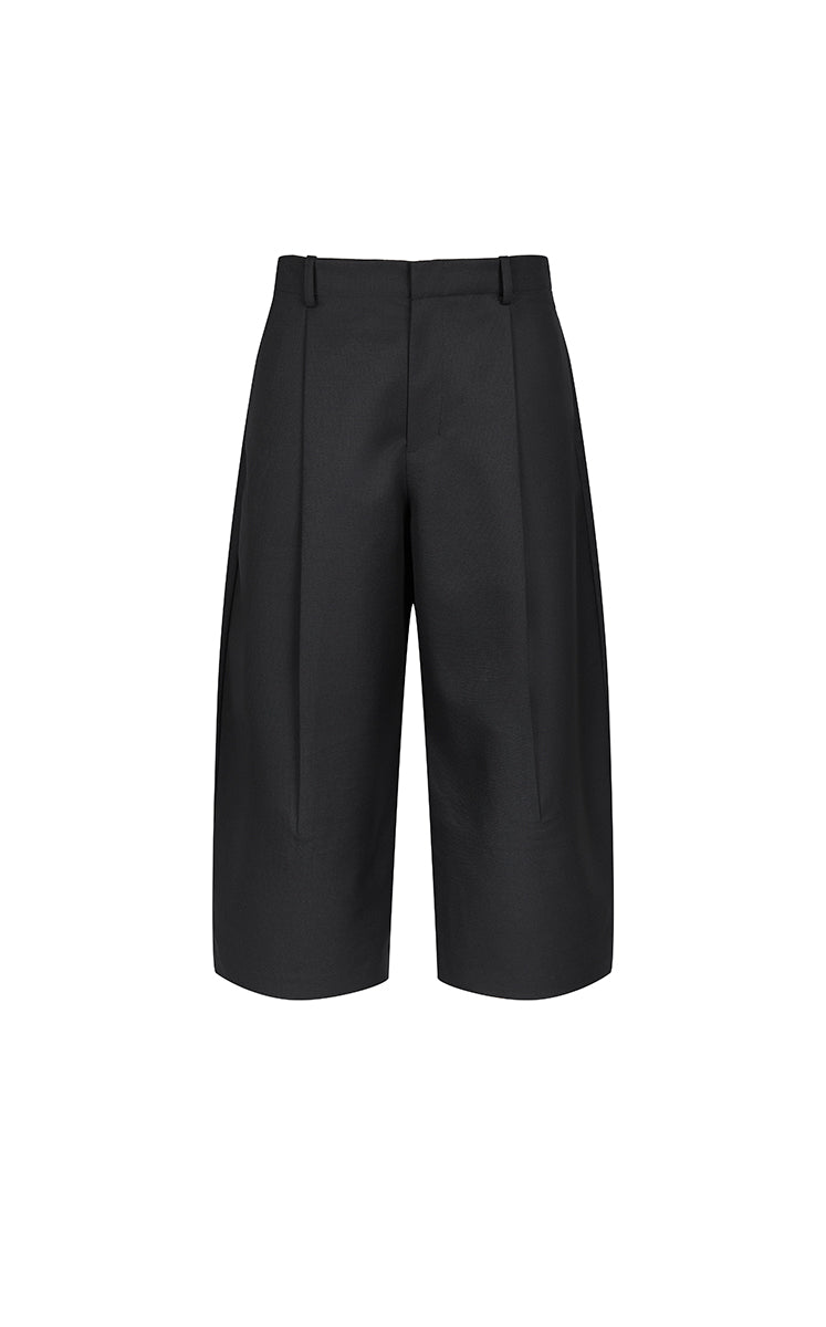 Pants / JNBY Wool Blend Cropped Wide-Leg Trousers