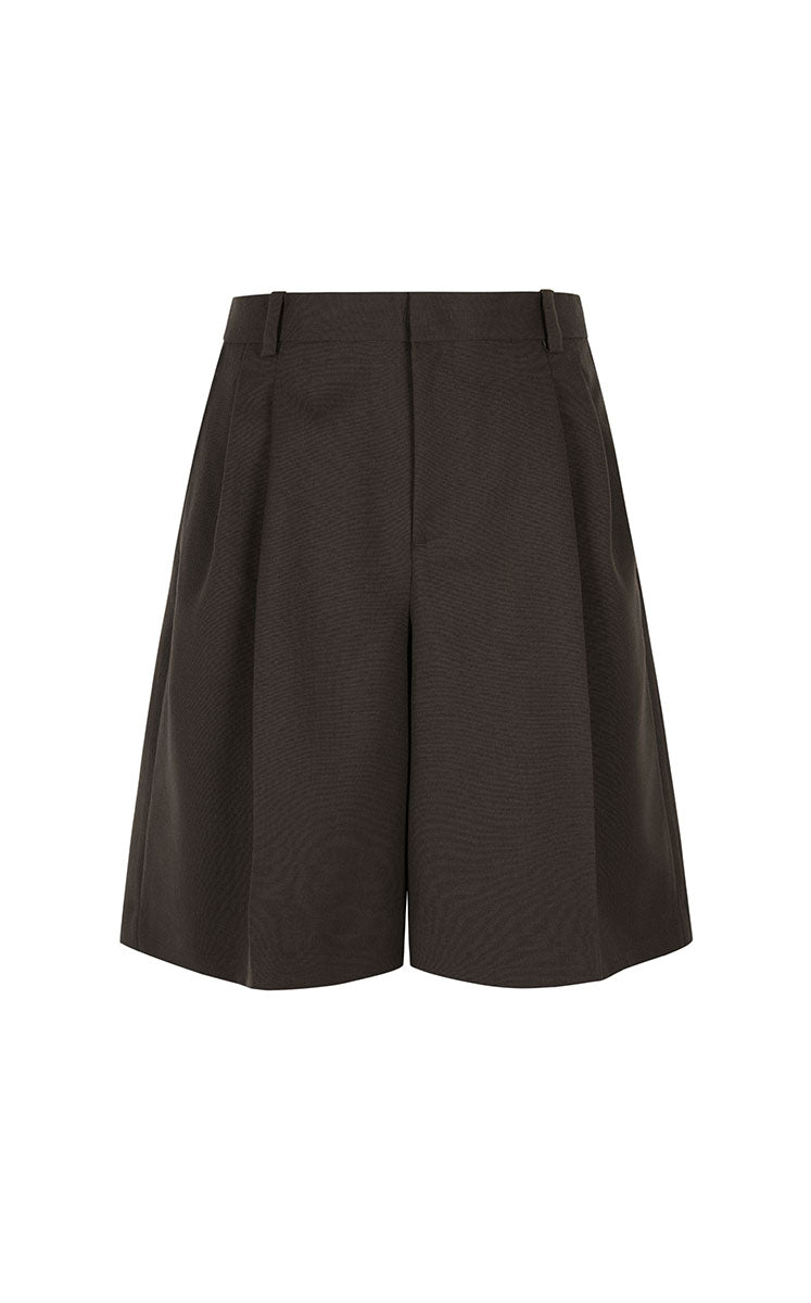 Pants / JNBY Wool Straight-Leg Cuffed Shorts