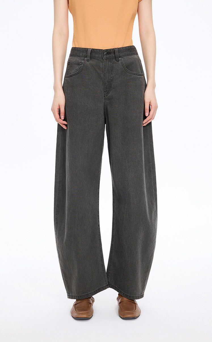 Pants / JNBY Coated Denim Banana Pants Black Wash Denim