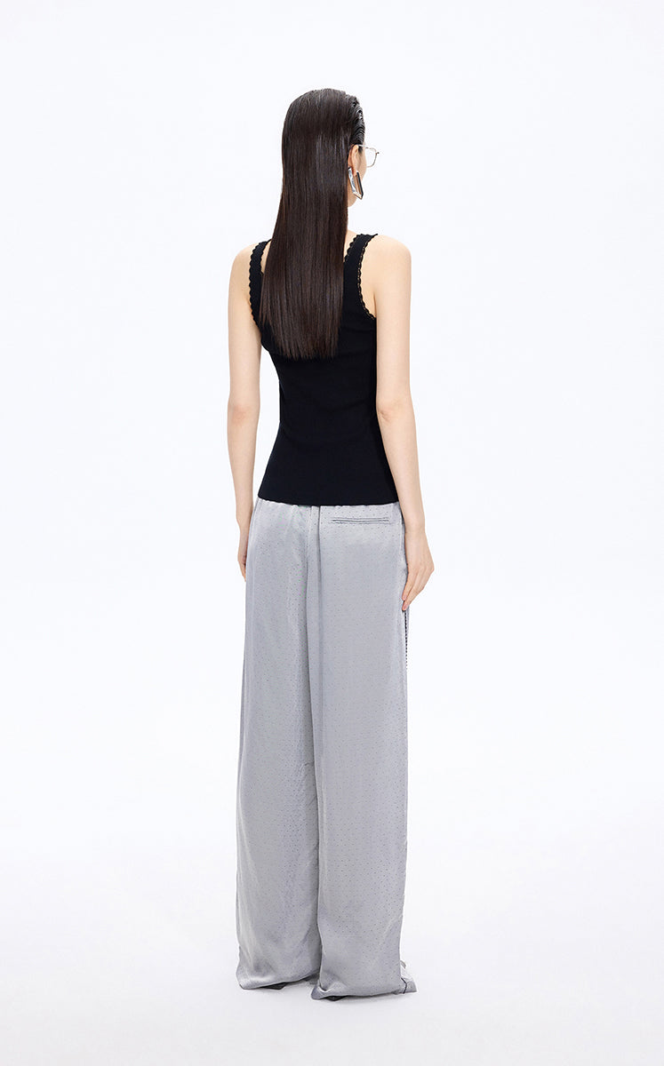 Pants / JNBY Cupro Jacquard Wide-Leg Pants