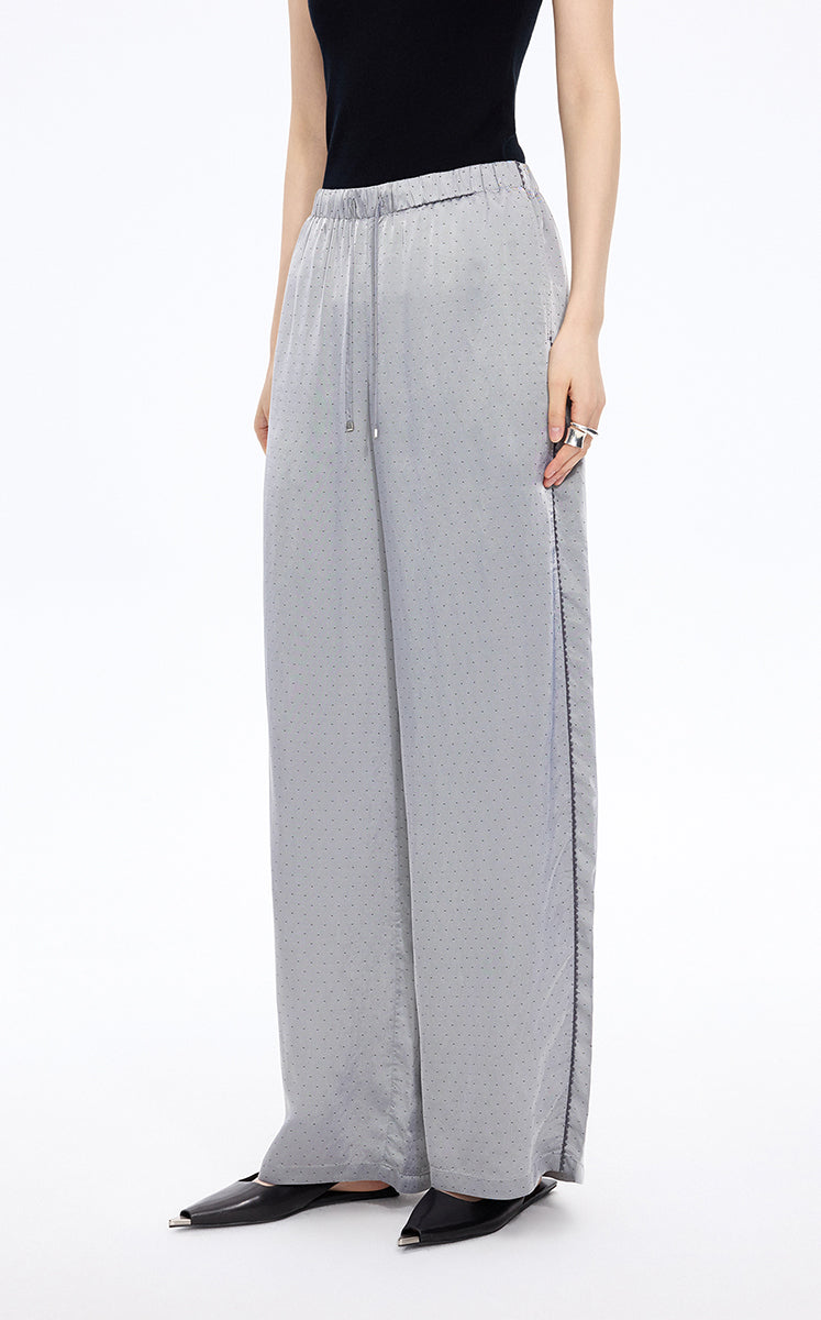 Pants / JNBY Cupro Jacquard Wide-Leg Pants