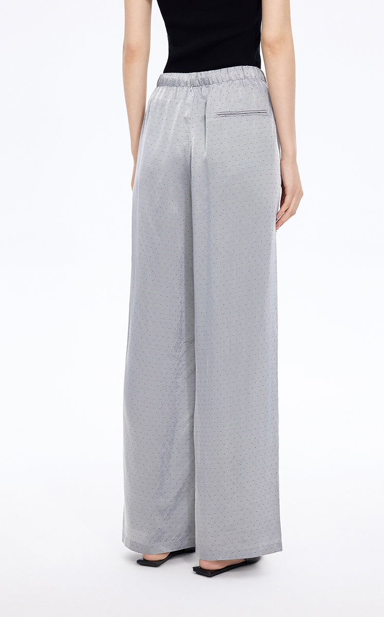 Pants / JNBY Cupro Jacquard Wide-Leg Pants