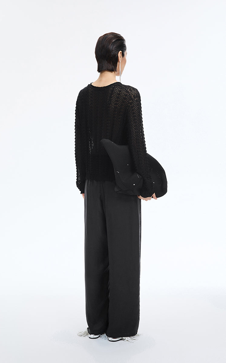 Pants / JNBY Cupro Jacquard Wide-Leg Pants