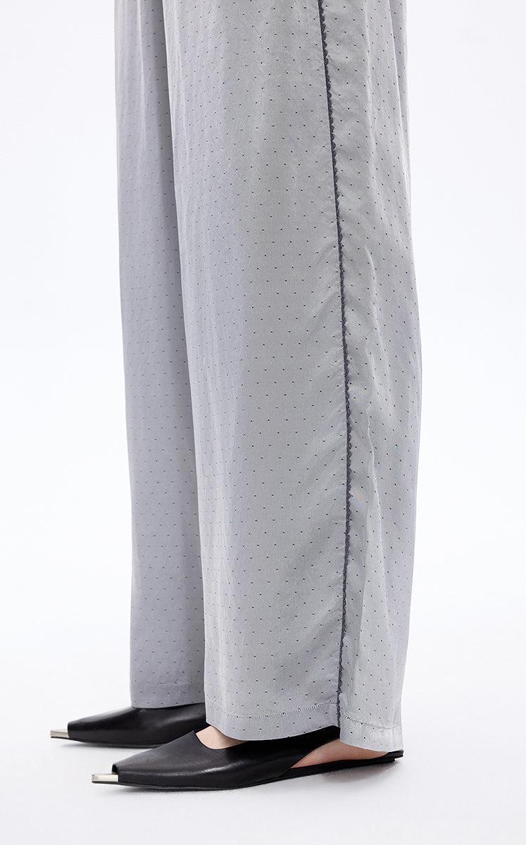 Pants / JNBY Cupro Jacquard Wide-Leg Pants