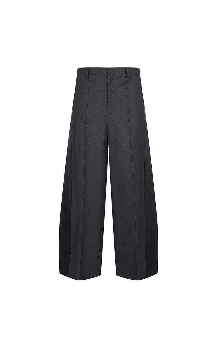 Pants / JNBY Wool Blend Spliced Wide-Leg Trousers