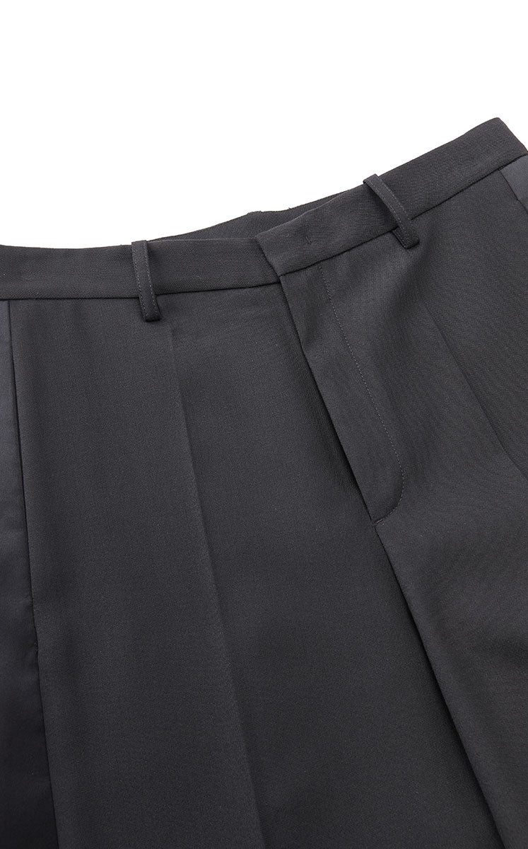 Pants / JNBY Wool Blend Spliced Wide-Leg Trousers