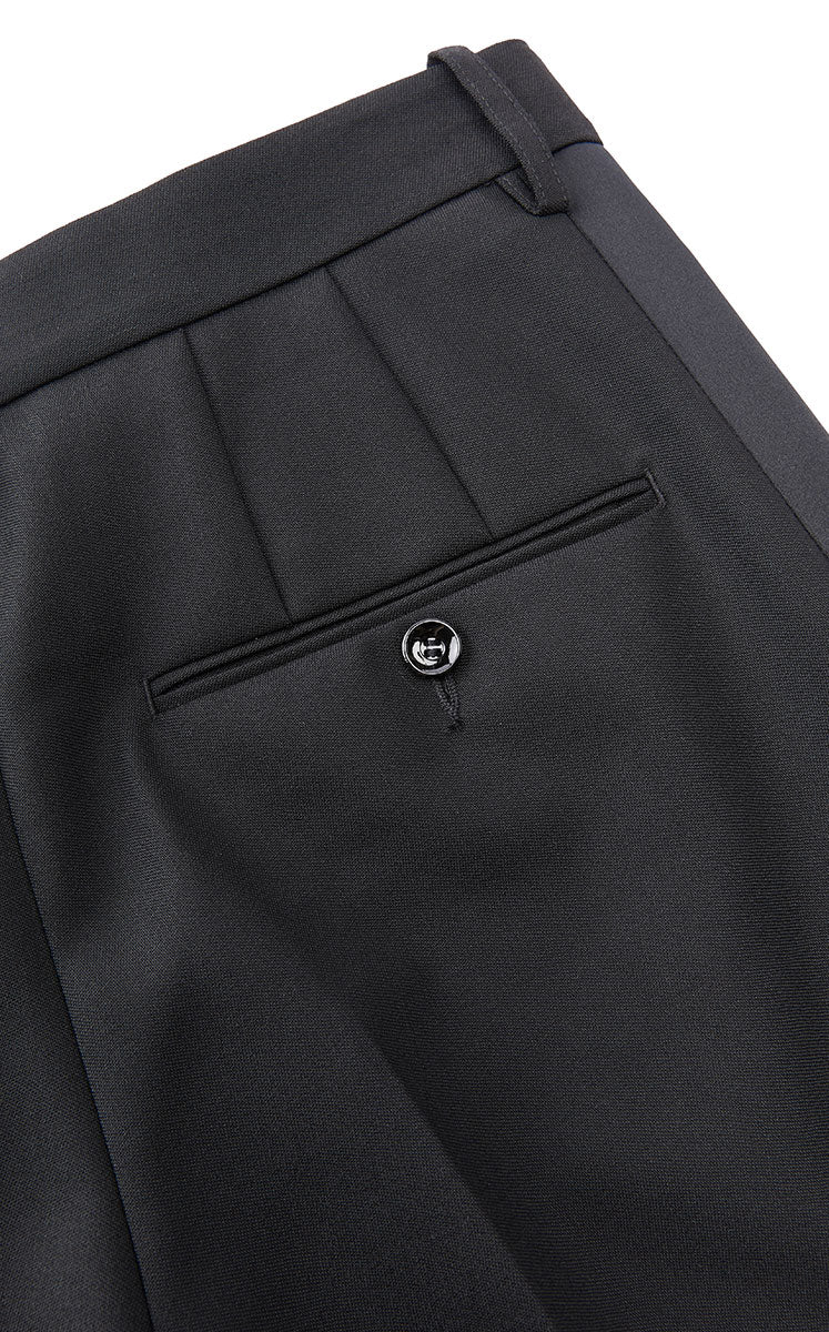 Pants / JNBY Wool Blend Spliced Wide-Leg Trousers