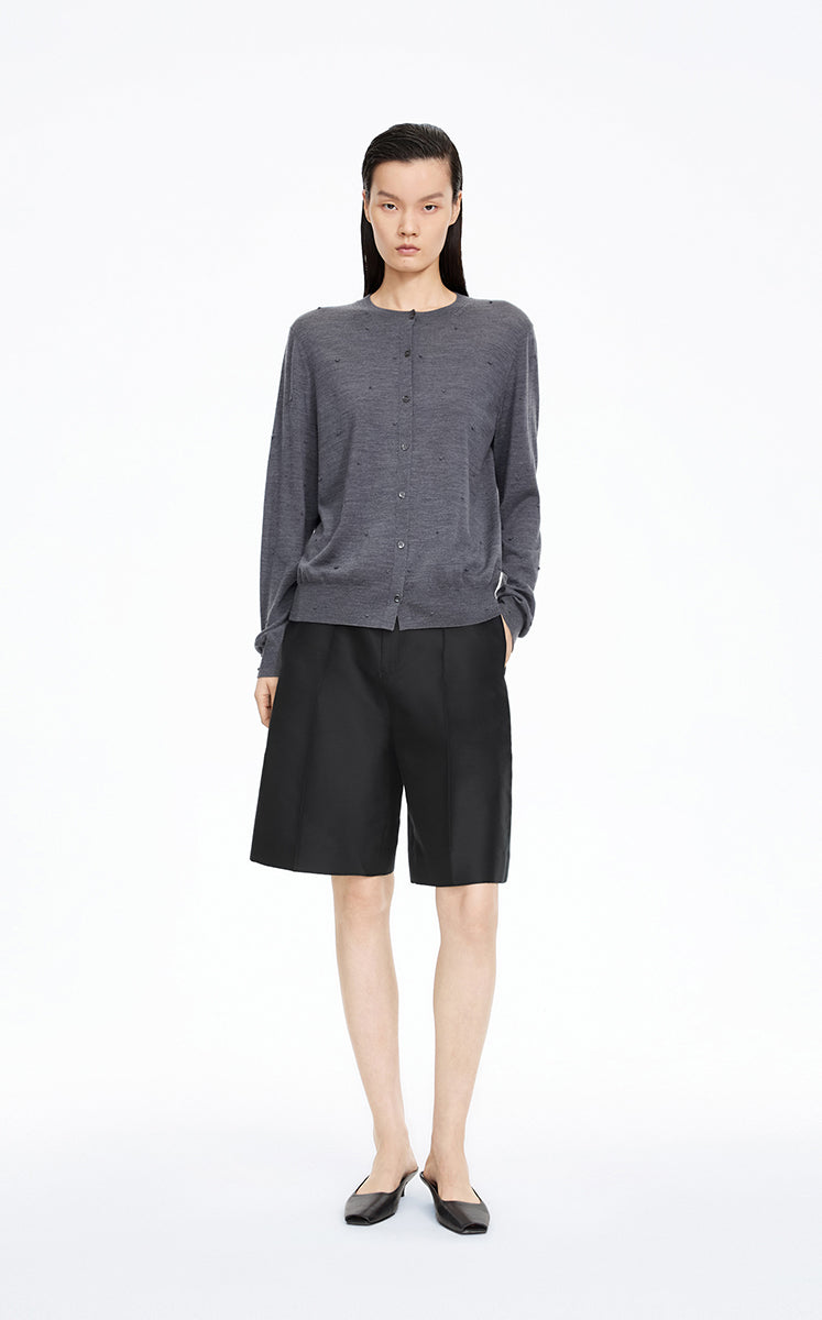Pants / JNBY A-Line Twill Cropped Pants Black-2