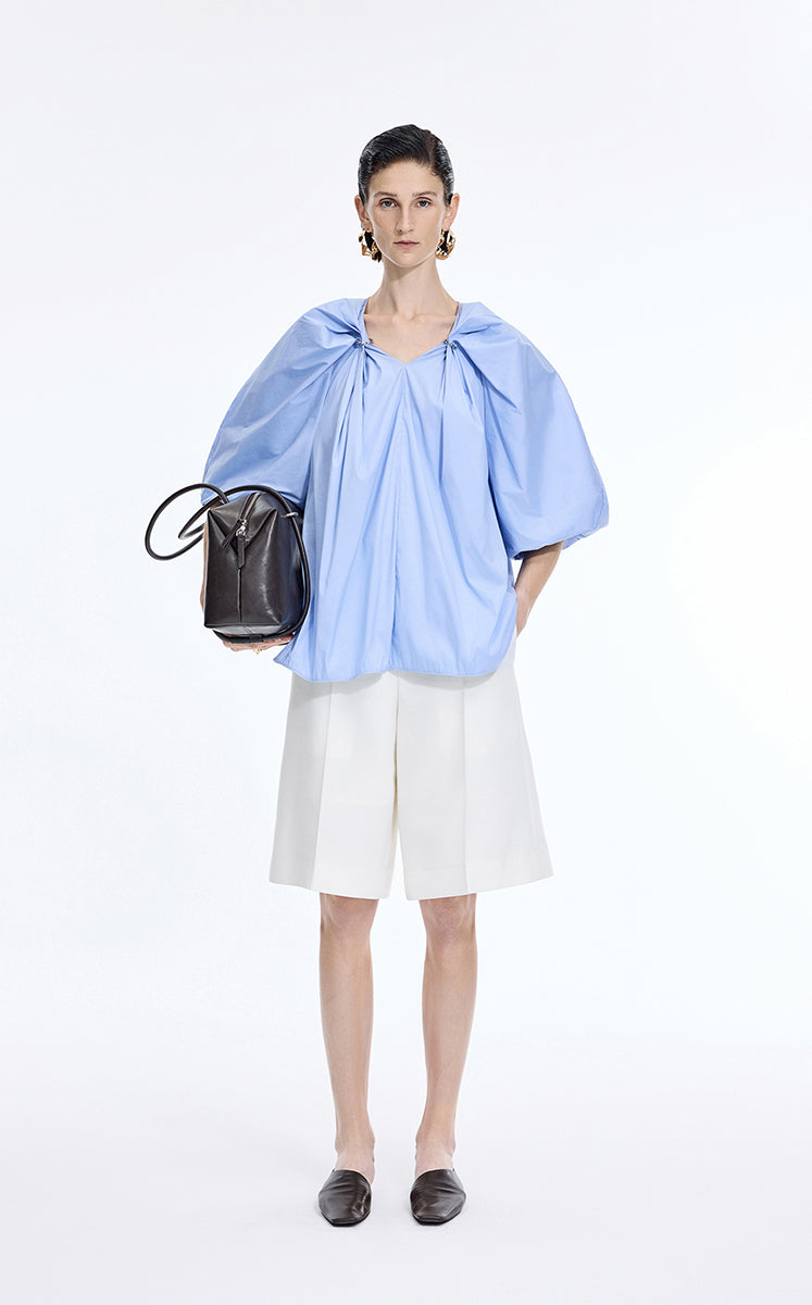 Pants / JNBY A-Line Twill Cropped Pants Off White-3