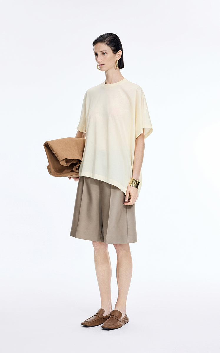 Pants / JNBY A-Line Twill Cropped Pants Taupe Grey-1