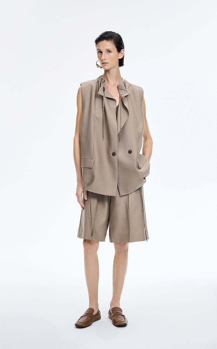 Pants / JNBY A-Line Twill Cropped Pants Taupe Grey-1