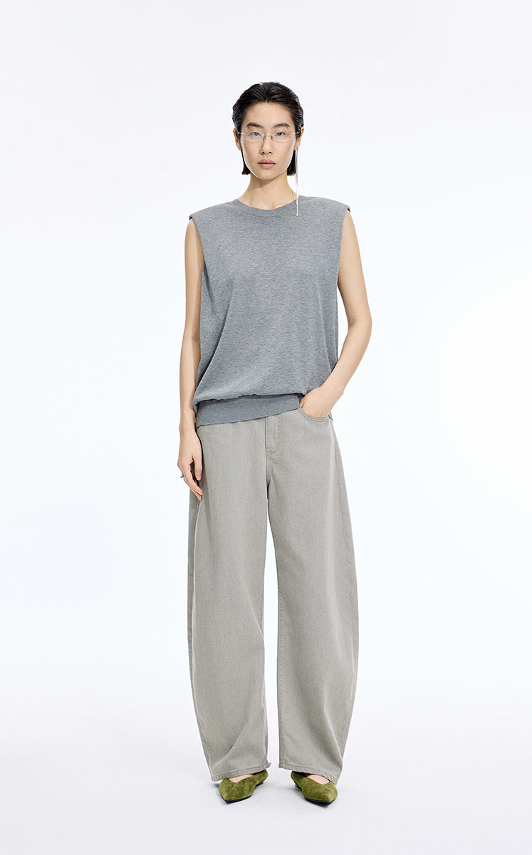 Pants / JNBY Coated Denim Banana Pants Light Grey Denim-2
