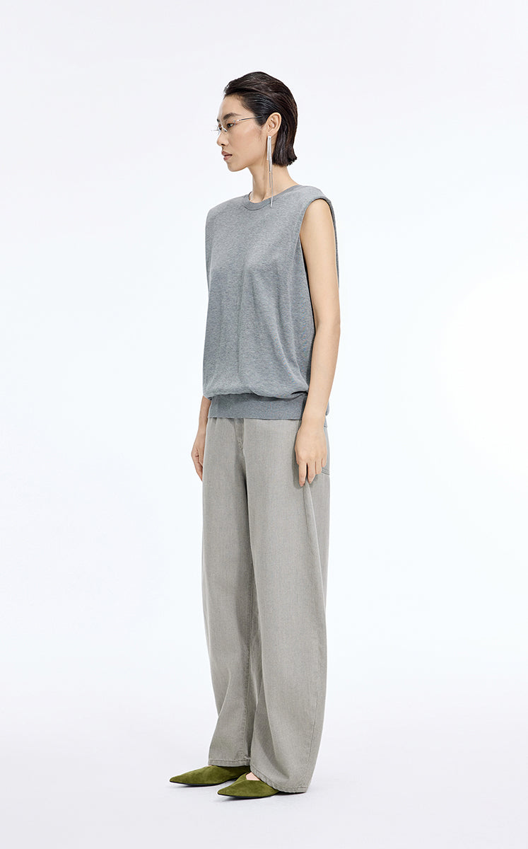 Pants / JNBY Coated Denim Banana Pants Light Grey Denim-2