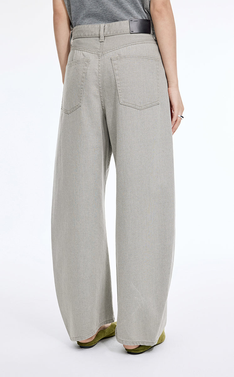 Pants / JNBY Coated Denim Banana Pants Light Grey Denim-2