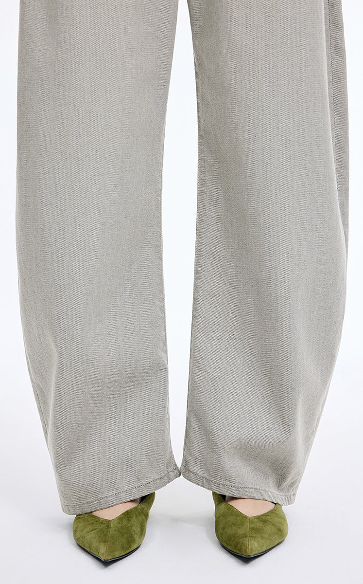 Pants / JNBY Coated Denim Banana Pants Light Grey Denim-2