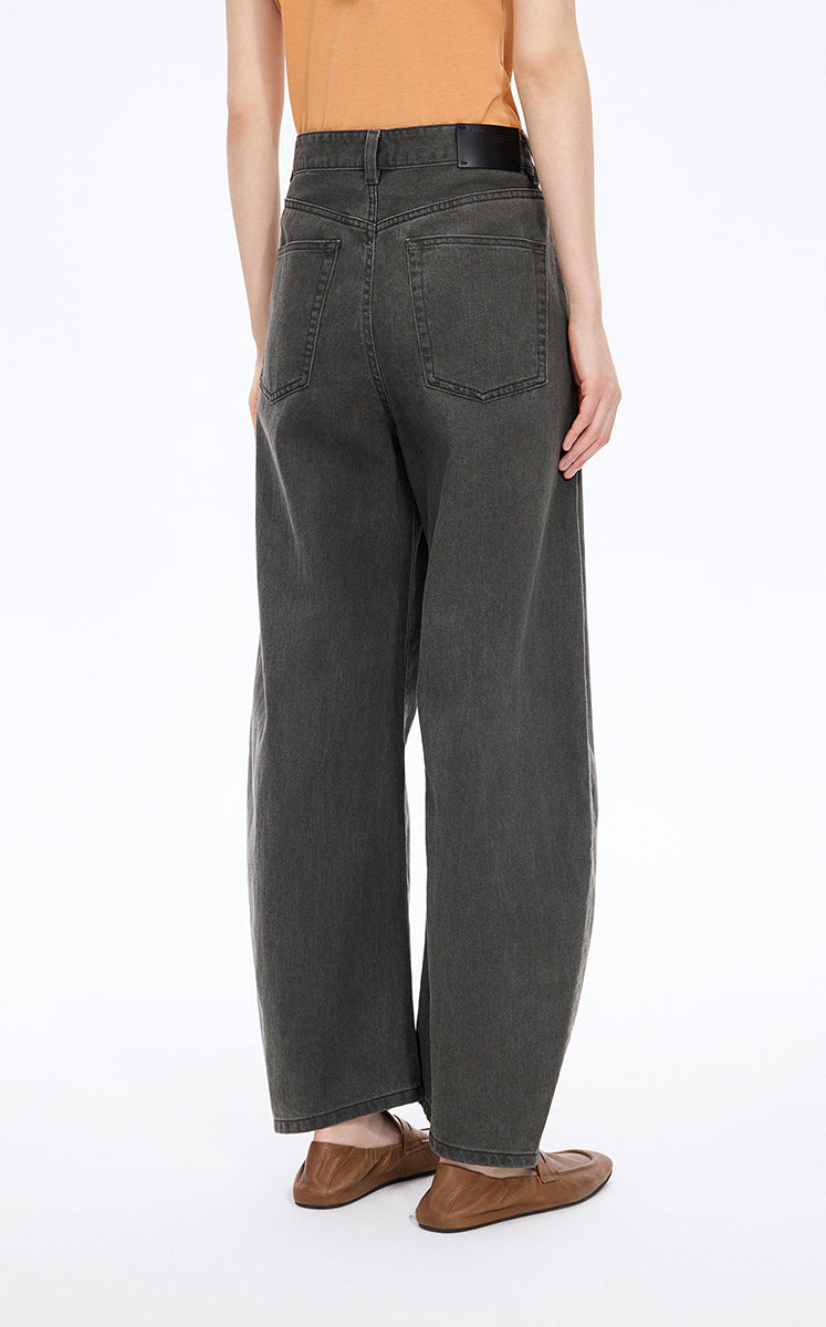 Pants / JNBY Coated Denim Banana Pants Black Wash Denim-3