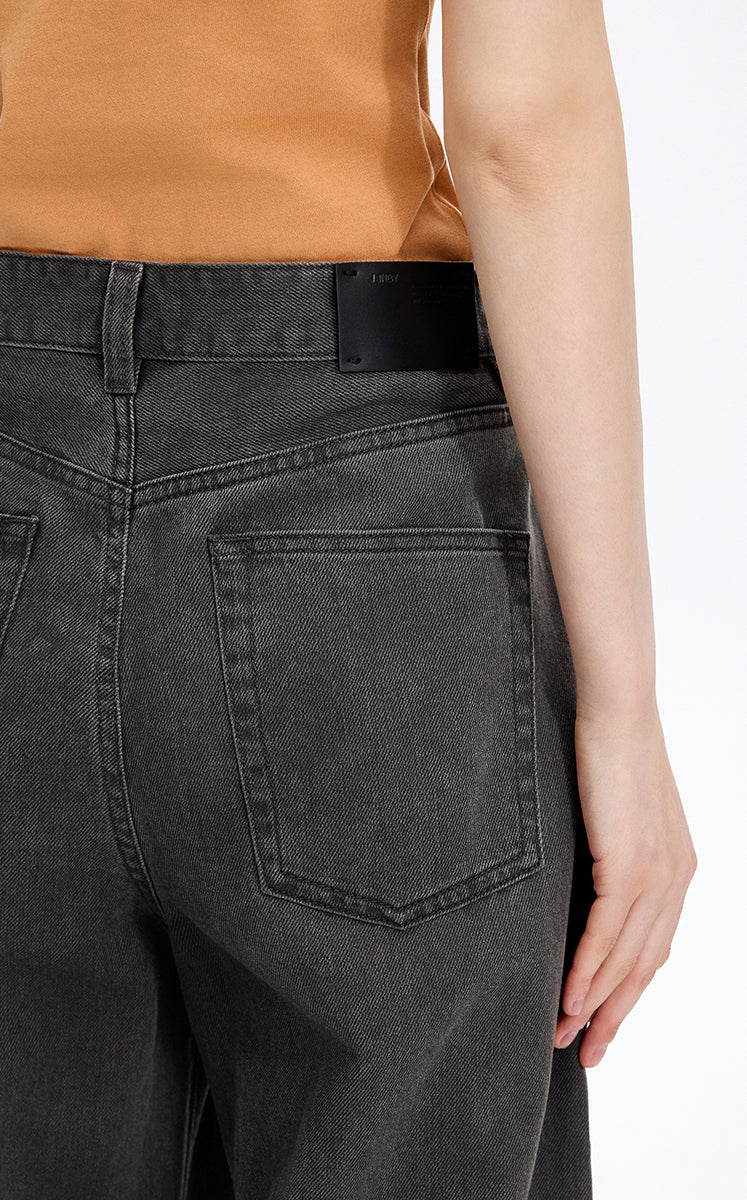 Pants / JNBY Coated Denim Banana Pants Black Wash Denim-3