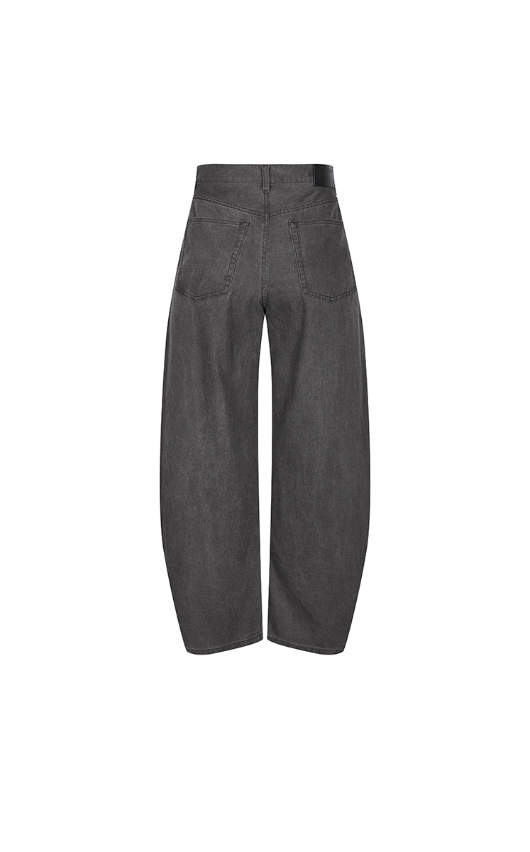 Pants / JNBY Coated Denim Banana Pants Black Wash Denim-3