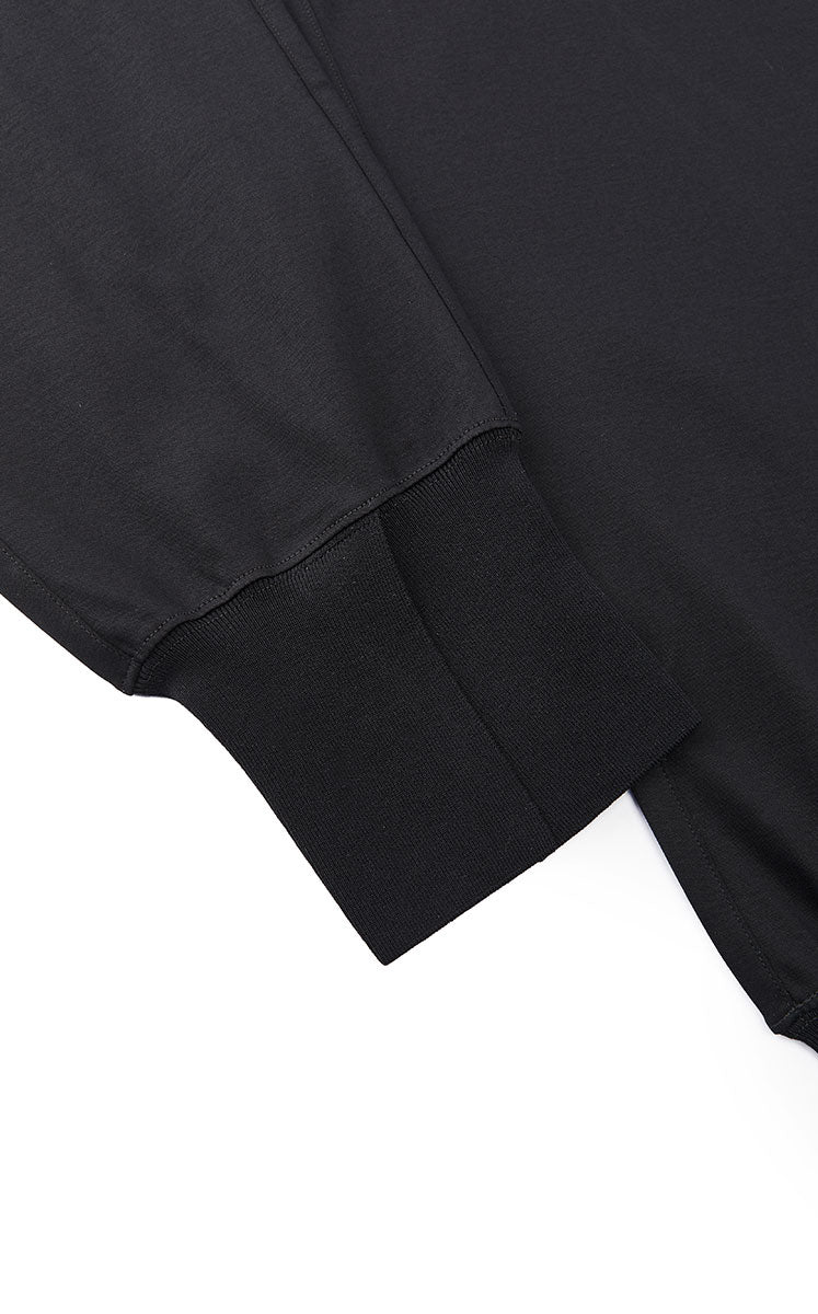 Pants / JNBY Cotton Merced Jogger Trousers Jet Black-1
