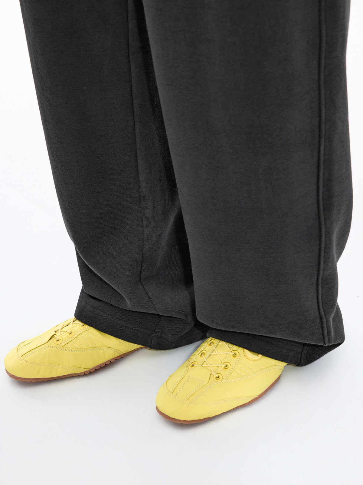 Pants / JNBY Cotton Straight-Leg Drawstring Trousers Black-1