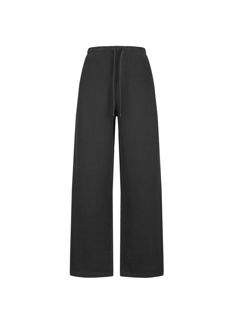 Pants / JNBY Cotton Straight-Leg Drawstring Trousers Black-1