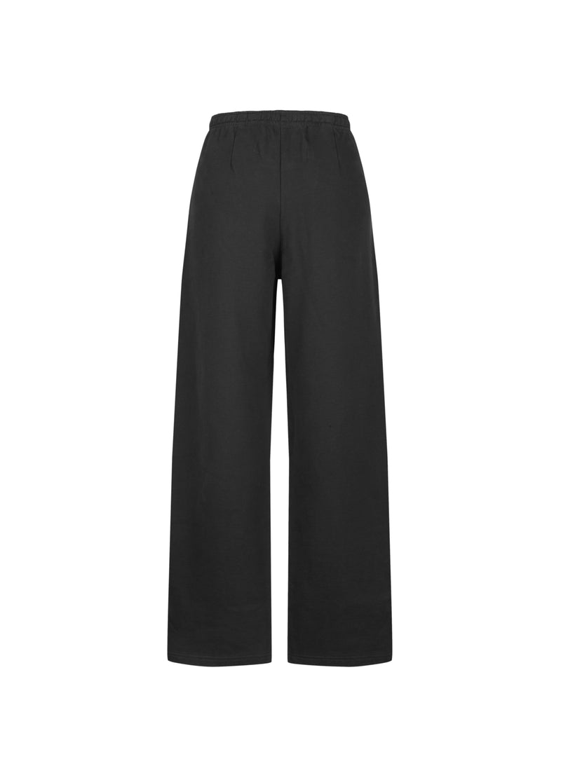 Pants / JNBY Cotton Straight-Leg Drawstring Trousers Black-1