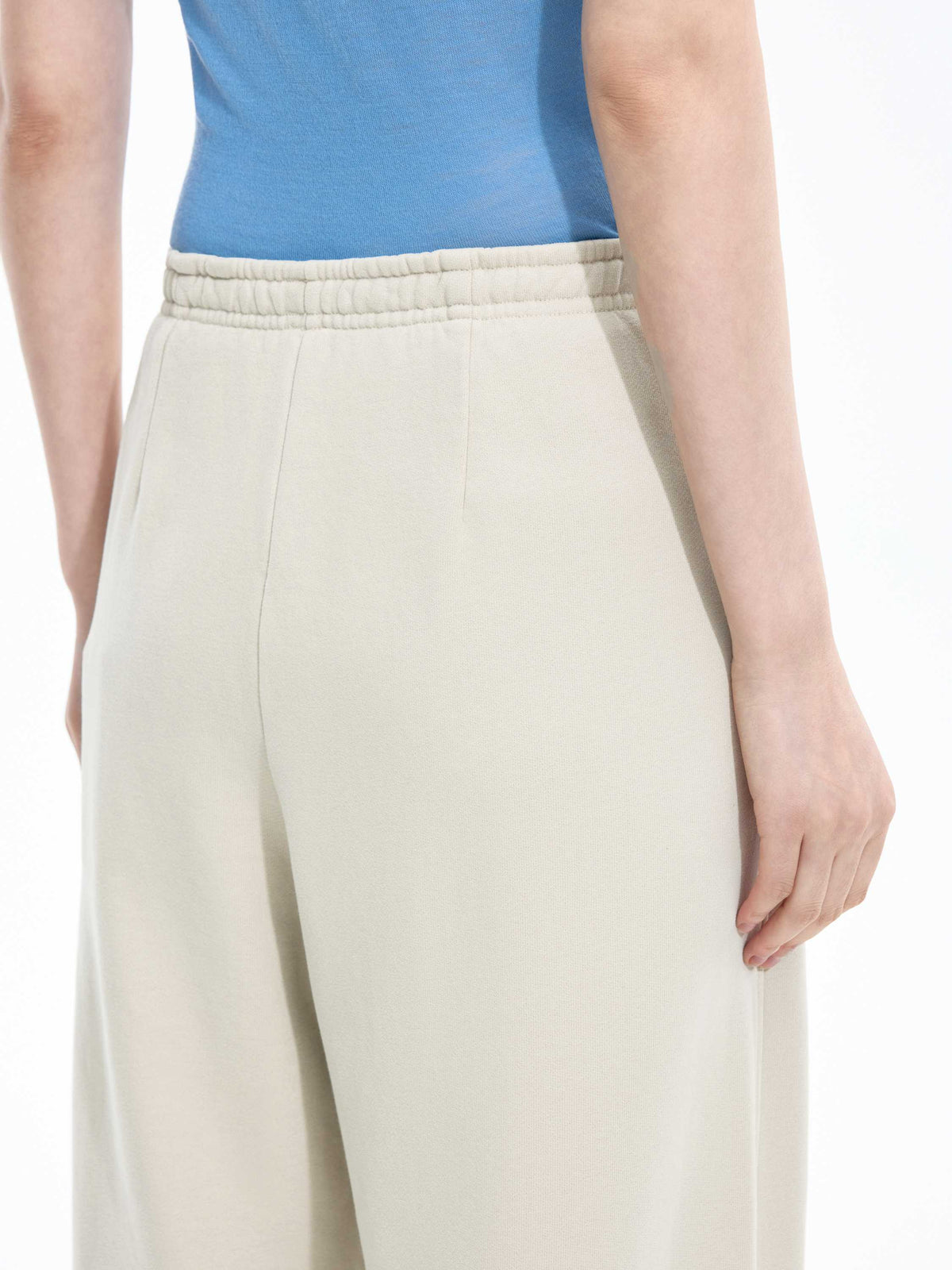 Pants / JNBY Cotton Straight-Leg Drawstring Trousers Beige-2