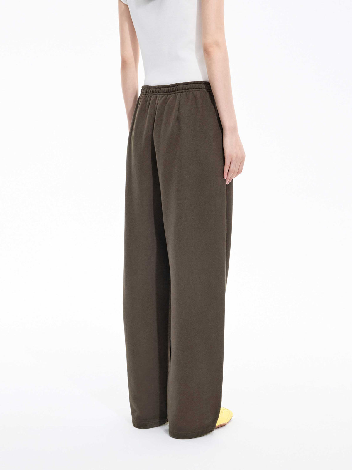Pants / JNBY Cotton Straight-Leg Drawstring Trousers Dark Taupe-3