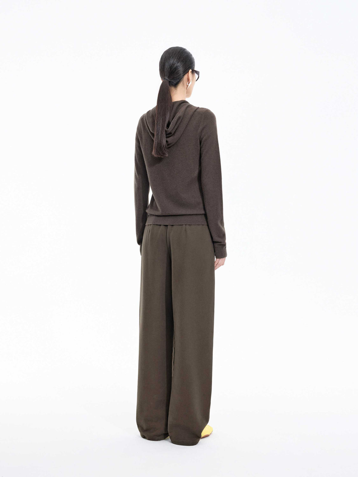 Pants / JNBY Cotton Straight-Leg Drawstring Trousers Dark Taupe-3