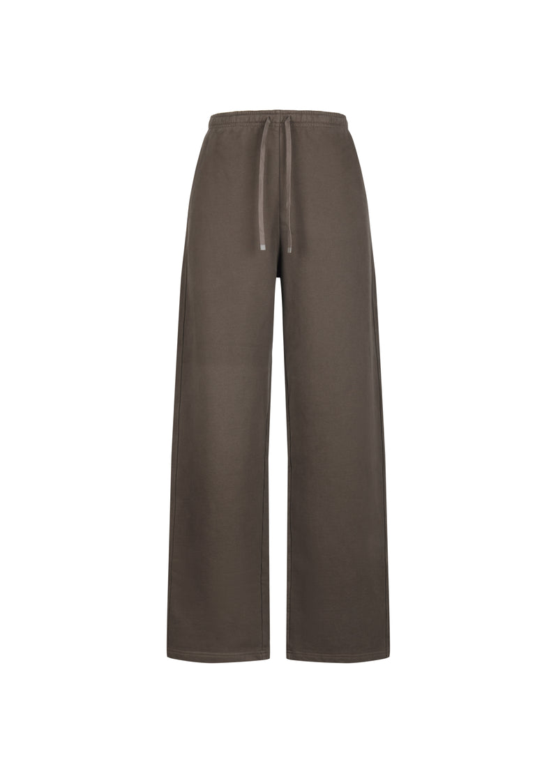 Pants / JNBY Cotton Straight-Leg Drawstring Trousers Dark Taupe-3